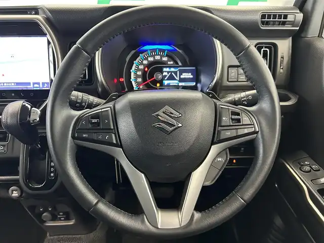 スズキ ハスラー Jスタイル Ⅱ ターボ 鹿児島県 2022(令4)年 4.3万km シフォンアイボリーメタリック/ガンメタリック2トーン 純正ナビ　/Ｂｌｕｅｔｏｏｔｈ　/フルセグＴＶ　/全方位カメラ　/社外全方位ドラレコ　/純正フロアマット　/純正１５インチアルミ　/前席シートヒーター　/パドルシフト　/革巻きステアリング　/純正ドアバイザー　/純正ＥＴＣ/レーンキープアシスト/USBソケット/電格ミラー/後方コーナーセンサー/純正LEDヘッドライト/スマートキー