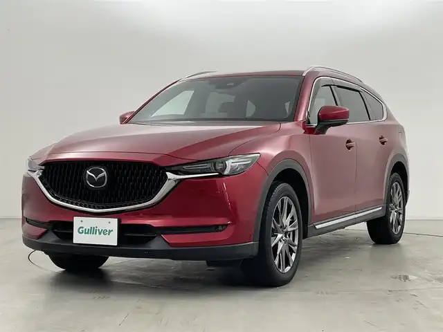 マツダ ＣＸ－８ XD Lパッケージ 群馬県 2022(令4)年 3.4万km ソウルレッドクリスタルM 純正10.25インチセンターディスプレイ/・AM/FM/USB/Bluetooth/フルセグTV/AppleCarPlay/AndroidAuto/360°ビューモニター/BOSEサウンドシステム/パワーバックドア/i-ACTIVSENSE/・スマートブレーキサポート/アドバンストスマートブレーキサポート/・マツダレーダークルーズコントロール(全車速追従機能付)/・レーンキープアシストシステム/車線逸脱警報システム/・AT誤発進抑制制御(前進/後退)/・ドライバーアテンションアラート/交通標識認識システム/・前後パーキングセンサー/・ブラインドスポットモニタリング/前席パワーシート/シートヒーター/シートベンチレーション/運転席メモリー機能/2列目シートヒーター/ロールサンシェード/ステアリングヒーター/ステアリングスイッチ/スムースレザーシート(レッド)/前後ドライブレコーダー/置くだけ充電/電動パーキングブレーキ/オートブレーキホールド/純正ETC/プッシュスタート/スマートキー