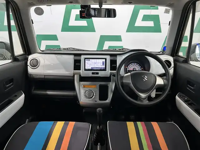 スズキ ハスラー G 鹿児島県 2017(平29)年 3.1万km シフォンアイボリーM 禁煙車　/社外ナビ　/Ｂｌｕｅｔｏｏｔｈ　/フルセグＴＶ　/前後ドラレコ　/コーナーセンサー　/純正フロアマット　/アイドリングストップ　/Ｄ席シートヒーター　/シートカバー　/ヘッドライトレベライザー　/電格ミラー/パワステ/パワーウィンドウ/リモコンキー/盗難防止装置/衝突被害軽減システム