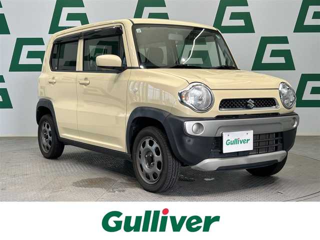 スズキ ハスラー G 鹿児島県 2017(平29)年 3.1万km シフォンアイボリーM 禁煙車　/社外ナビ　/Ｂｌｕｅｔｏｏｔｈ　/フルセグＴＶ　/前後ドラレコ　/コーナーセンサー　/純正フロアマット　/アイドリングストップ　/Ｄ席シートヒーター　/シートカバー　/ヘッドライトレベライザー　/電格ミラー/パワステ/パワーウィンドウ/リモコンキー/盗難防止装置/衝突被害軽減システム