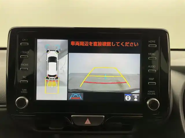 トヨタ ヤリスクロス ハイブリッド GRスポーツ 岡山県 2023(令5)年 2.2万km ブラックマイカ 純正８インチナビ　/【Carplay/AndroidAuto/Bluetooth】/全方位カメラ　/レーダークルーズコントロール　/ビルトインＥＴＣ　/ブラインドスポットモニター/前席シートヒーター　/ハーフレザーシート/ＬＥＤヘッドライト　/ステアリングヒーター　/電動リアゲート　/コーナーセンサー　/オートハイビーム　/スペアキー×1/禁煙車/オートブレーキホールド