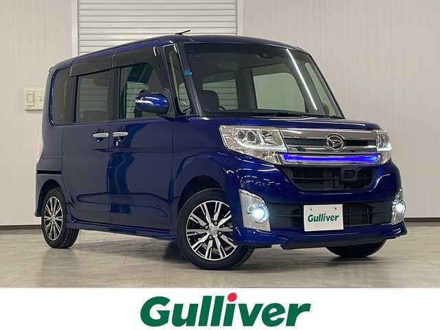 ダイハツ タント カスタム X トップED SAⅡ 熊本県 2016(平28)年 6.9万km ディープブルークリスタルマイカ アルパインＳＤナビ（ＣＤ/ＤＶＤ/ＢＴ/フルセグ/ラジオ）/アルパイン後席モニター/バックカメラ/後方コーナーセンサー/片側パワースライドドア/衝突軽減システム/横滑り防止装置/プッシュスタート/スマートキー/オートライト/フォグランプ/社外フロアマット/純正15インチＡＷ