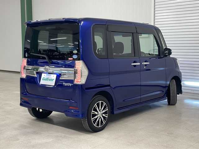 ダイハツ タント カスタム X トップED SAⅡ 熊本県 2016(平28)年 6.9万km ディープブルークリスタルマイカ アルパインＳＤナビ（ＣＤ/ＤＶＤ/ＢＴ/フルセグ/ラジオ）/アルパイン後席モニター/バックカメラ/後方コーナーセンサー/片側パワースライドドア/衝突軽減システム/横滑り防止装置/プッシュスタート/スマートキー/オートライト/フォグランプ/社外フロアマット/純正15インチＡＷ