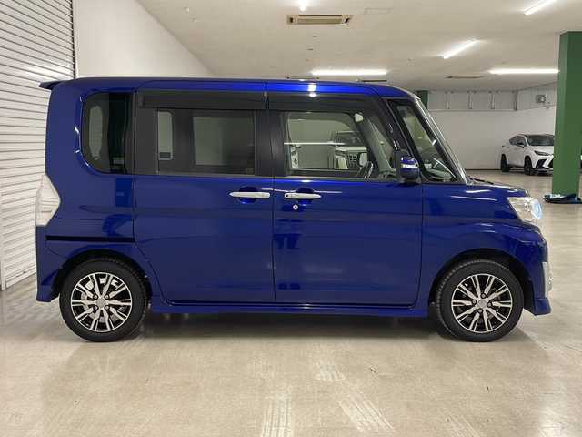 ダイハツ タント カスタム X トップED SAⅡ 熊本県 2016(平28)年 6.9万km ディープブルークリスタルマイカ アルパインＳＤナビ（ＣＤ/ＤＶＤ/ＢＴ/フルセグ/ラジオ）/アルパイン後席モニター/バックカメラ/後方コーナーセンサー/片側パワースライドドア/衝突軽減システム/横滑り防止装置/プッシュスタート/スマートキー/オートライト/フォグランプ/社外フロアマット/純正15インチＡＷ