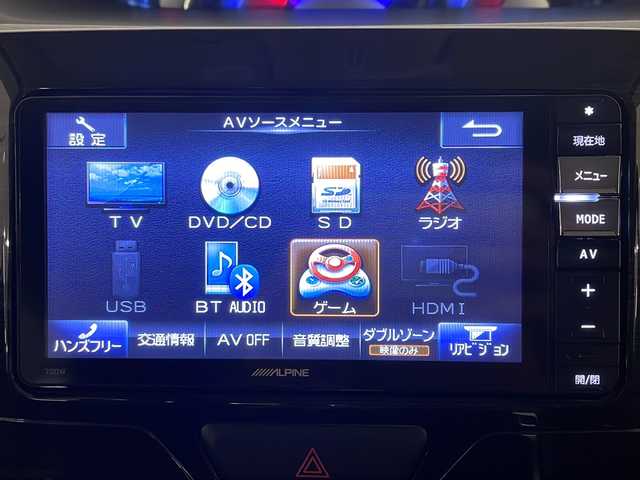 ダイハツ タント カスタム X トップED SAⅡ 熊本県 2016(平28)年 6.9万km ディープブルークリスタルマイカ アルパインＳＤナビ（ＣＤ/ＤＶＤ/ＢＴ/フルセグ/ラジオ）/アルパイン後席モニター/バックカメラ/後方コーナーセンサー/片側パワースライドドア/衝突軽減システム/横滑り防止装置/プッシュスタート/スマートキー/オートライト/フォグランプ/社外フロアマット/純正15インチＡＷ