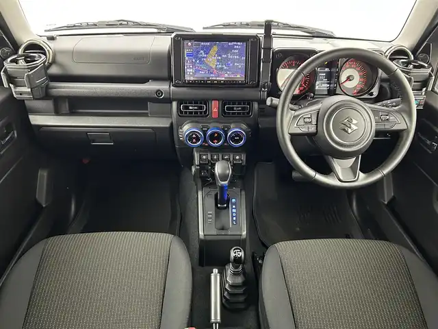 スズキ ジムニー シエラ JC 福岡県 2022(令4)年 1.1万km ブルーイッシュブラックパール3 純正８型ナビ（ＢＴ，フルセグＴＶ）　/バックカメラ　/ＥＴＣ　/前後ドラレコ　/スロットコントロール　/クルコン　/衝突軽減ブレーキ　/レーンキープ　/ヒルディセントコントロール　/アイドリングストップ　/シートヒーター　/純正１５インチアルミホイール