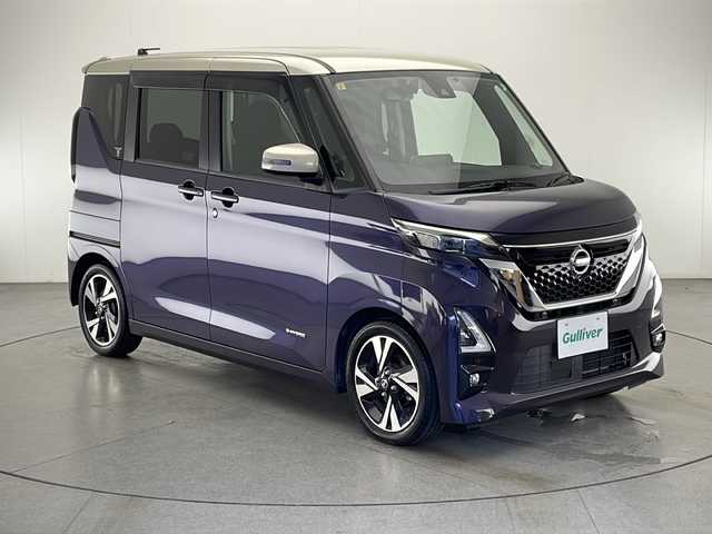 日産 ルークス HWS Gターボ プロパイロットED 宮崎県 2020(令2)年 3.8万km パープルⅡ プロパイロット/エマ―ジェンシーブレーキ/車線逸脱防止支援/車線逸脱警報/オートマチックハイビーム/コーナーセンサー/先行車発進お知らせ/純正9インチＳＤナビ/フルセグＴＶ/CD/DVD/Bluetooth/アラウンドビューモニター/両側パワースライドドア/ハンズフリーオートスライドドア/LEDヘッドライト/アイドリングストップ/純正15インチAW/ETC/スマートキー×2/保証書/取扱説明書/ナビ取扱説明書