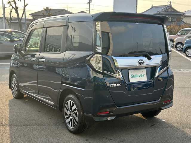 トヨタ タンク カスタムG S 愛媛県 2018(平30)年 5.2万km レーザーブルークリスタルシャイン 純正ナビ（Bluetooth/SD/ワンセグテレビ）/ETC/衝突軽減ブレーキ/バックカメラ/ドライブレコーダー/クルーズコントロール/コーナーセンサー/横滑り防止装置/衝突被害軽減システム/オートライト/オートLEDヘッドライト/両側パワースライドドア/アイドリングストップ/プッシュスタート/スマートキー/スペアキー/フォグランプ/ドアバイザー/電動格納ミラー/取扱説明書/純正フロアマット/純正14インチAW