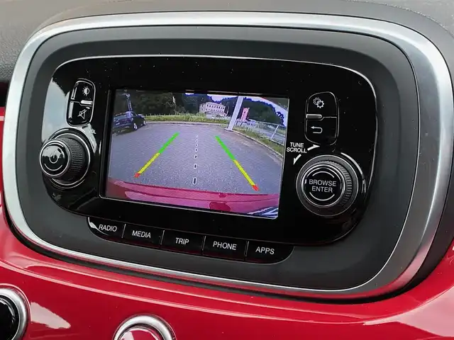 フィアット ５００Ｘ ポップスタープラス 福岡県 2016(平28)年 4.9万km 赤 純正オーディオ/（FM/AM/USB/AUX）/バックカメラ/ETC/クルコン/コーナーセンサー/パドルシフト/MTモード付AT/レザーシート（茶）/パワーシート/シートヒーター（D/N席）/HIDヘッドライト/オートライト