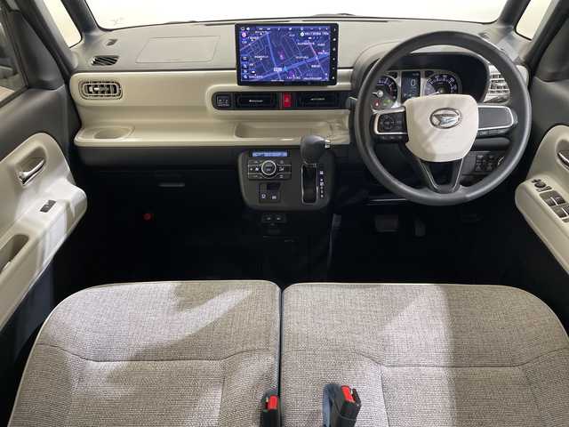 ダイハツ ムーヴ キャンバス ストライプス G 愛媛県 2022(令4)年 0.9万km シャイニングホワイトパール/アプリコットピンクメタリック １０型ナビ/フルセグ／Ｂｌｕｅｔｏｏｔｈ／ＵＳＢ/全方位カメラ/前方ドライブレコーダー/ＤＮ席シートヒーター/両側パワースライドドア/前後コーナーセンサー/ＬＥＤヘッドライト/衝突軽減ブレーキ