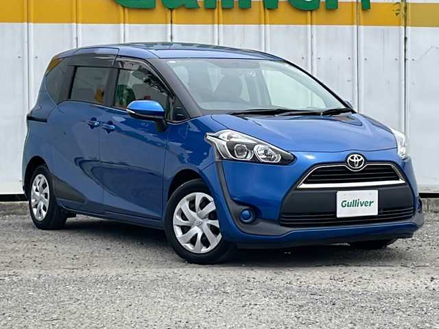 トヨタ シエンタ G 長崎県 2017(平29)年 7.2万km コバルトブルーメタリック 外部検査実施済み/社外メモリナビ/(DVD/フルセグTV/Bluetooth/MSV)/バックカメラ/ビルトインETC/両側パワースライドドア/前後ドライブレコーダー/横滑り防止機能/スマートキー/カーテンエアバック