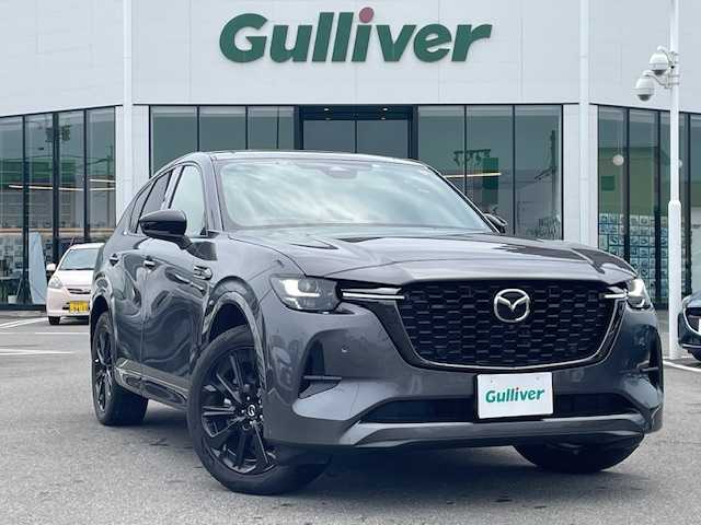 マツダ ＣＸ－６０ XD HV プレミアムスポーツ 長崎県 2022(令4)年 6.9万km マシーングレープレミアムM ワンオーナー/純正メーカーナビ/BT/USB/HDMI/フルセグTV/全方位カメラ/BOSEプレミアムサウンド/サンルーフ/茶革ハーフレザーシート/前席パワーシート/D席メモリーシート/全席シートヒーター/前席エアーシート/衝突被害軽減システム/レーダークルーズコントロール/ステアリングスイッチ/ステアリングヒーター/パドルシフト/トラクッションコントロールシステム/ヒルディセントコントロール/オートハイビーム/ETC