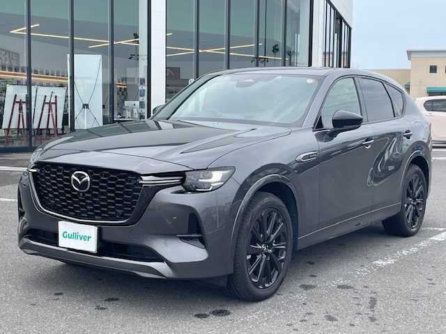 マツダ ＣＸ－６０ XD HV プレミアムスポーツ 長崎県 2022(令4)年 6.9万km マシーングレープレミアムM ワンオーナー/純正メーカーナビ/BT/USB/HDMI/フルセグTV/全方位カメラ/BOSEプレミアムサウンド/サンルーフ/茶革ハーフレザーシート/前席パワーシート/D席メモリーシート/全席シートヒーター/前席エアーシート/衝突被害軽減システム/レーダークルーズコントロール/ステアリングスイッチ/ステアリングヒーター/パドルシフト/トラクッションコントロールシステム/ヒルディセントコントロール/オートハイビーム/ETC