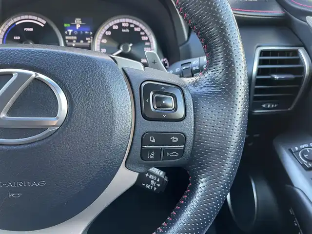 レクサス ＮＸ 300h Fスポーツ 兵庫県 2015(平27)年 3.9万km ホワイトノーヴァガラスフレーク /OP レーダークルーズコントロール//OP パノラミックビューモニター//OP BSM//OP クリアランスソナー//OP プリクラッシュセーフティ//OP レーンディパーチャーアラート（LDA）//OP スペアタイヤ//OP 3眼フルLEDヘッドランプ//OP オートマチックハイビーム//OP パワーバックドア//OP AC100V電源/・メーカーSDナビ/・地デジ/DVD/BT/USB/AUX/・ステアリングリモコン/・ステアリングヒーター/・Fスポーツ専用シート（電動/ヒーター/ベンチレーション）//運転席メモリー付/・パドルシフト/・ビルトインETC/・純正18インチAW/・カードキー