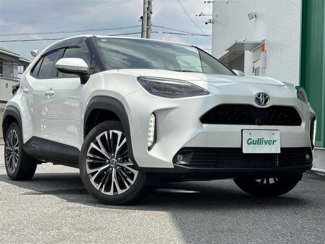 トヨタ ヤリスクロス ハイブリッド Z 岐阜県 2021(令3)年 1.1万km ホワイトパールクリスタルシャイン 純正SDナビ/衝突軽減ブレーキ/全方位カメラ/LEDヘッドライト/コーナーセンサー/レーンキープアシスト/前後ドライブレコーダー/前席シートヒーター/純正AW18インチ/クルーズコントロール/D席パワーシート/ETC2.0/スマートキー