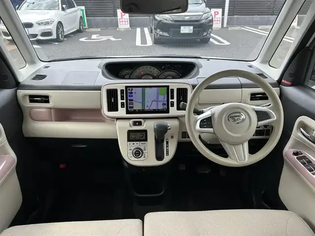 ダイハツ ムーヴ キャンバス G メイクアップ VS SAⅢ 埼玉県 2021(令3)年 5.3万km パールホワイトⅢ/ブルーミングピンクメタリック ワンオーナー/メモリナビ/フルセグテレビ/アラウンドビューモニター/プッシュスタート/両側パワースライドドア/ETC/オートハイビーム/クリアランスソナー/ドライブレコーダー/Bluetooth接続/電動格納ミラー