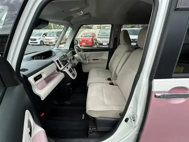 ダイハツ ムーヴ キャンバス G メイクアップ VS SAⅢ 埼玉県 2021(令3)年 5.3万km パールホワイトⅢ/ブルーミングピンクメタリック ワンオーナー/メモリナビ/フルセグテレビ/アラウンドビューモニター/プッシュスタート/両側パワースライドドア/ETC/オートハイビーム/クリアランスソナー/ドライブレコーダー/Bluetooth接続/電動格納ミラー