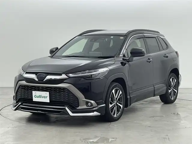 トヨタ カローラ クロス ハイブリッド Z 福岡県 2023(令5)年 2.3万km アティチュードブラックマイカ モデリスタエアロ　/サンルーフ　/純正９型ＤＡ　/全方位カメラ　/デジタルルームミラー　/ＥＴＣ　/前後ドラレコ　/レーダークルコン　/コーナーセンサー　/衝突被害軽減　/レーンキープ　/ＢＳＭ　/ＰＫＳＢ　/パワーバックドア　/ハーフレザーシート　/シートヒーター　/ステアリングリモコン　/プッシュスタート