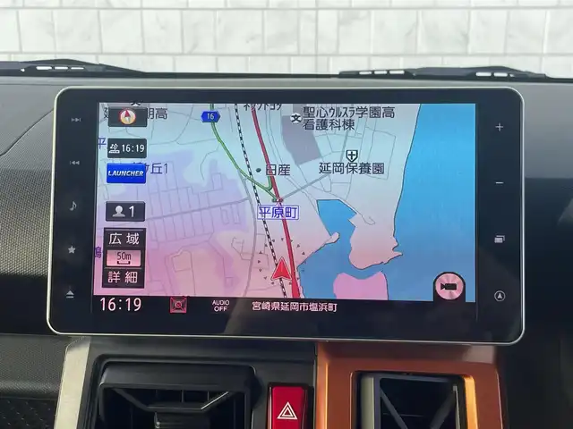 ダイハツ タフト G 宮崎県 2020(令2)年 3.8万km シャイニングホワイトパール 純正ナビゲーション/　AM FM BT TV/衝突軽減ブレーキ/バックカメラ/ドライブレコーダー/LEDヘッドライト/シートヒーター/電動パーキングブレーキ/ウィンカーミラー/スマートキー/プッシュスタート/電動格納ミラー/純正15インチアルミホイール/ハーフレザーシート/オートライト/アイドリングストップ