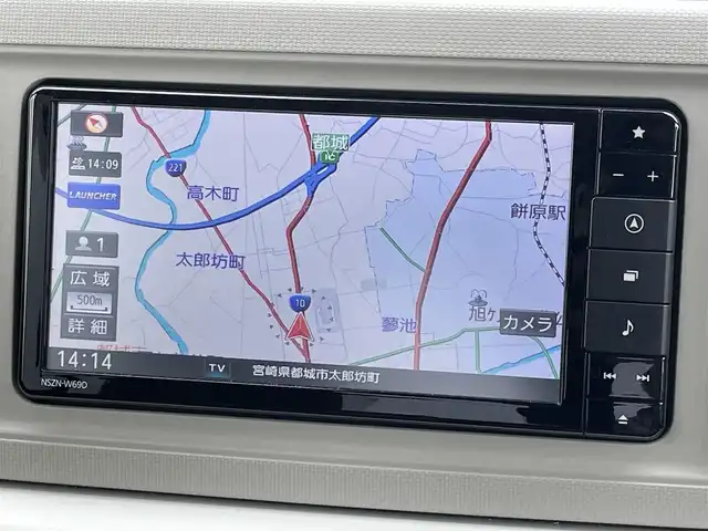 ダイハツ ミラ トコット G SA Ⅲ 宮崎県 2019(平31)年 8万km セラミックグリーンM 純正7インチナビ/BT/CD/DVD再生機能/フルセグテレビ/パノラマモニター/前席シートヒーター/LEDヘッドライト/スマートアシストIII/オートハイビーム/アイドリングストップ