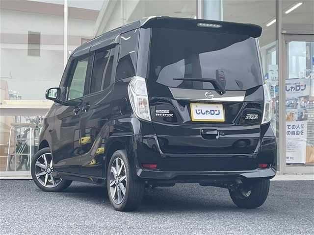 日産 デイズ ルークス ハイウェイスター Gターボ 岐阜県 2017(平29)年 4.1万km ブラック (株)IDOMが運営する【じしゃロン多治見店】の自社ローン専用車両になります。こちらは現金またはオートローンご利用時の価格です。自社ローンご希望の方は別途その旨お申付け下さい。/ディーラーオプションナビ/　（Bluetooth/DVD/フルセグ）/エマージェンシーブレーキ/クルーズコントロール/アラウンドビューモニター/両側パワースライドドア/オートハイビーム/オートライト/フォグランプ/ETC/ドライブレコーダー/レザー調シートカバー