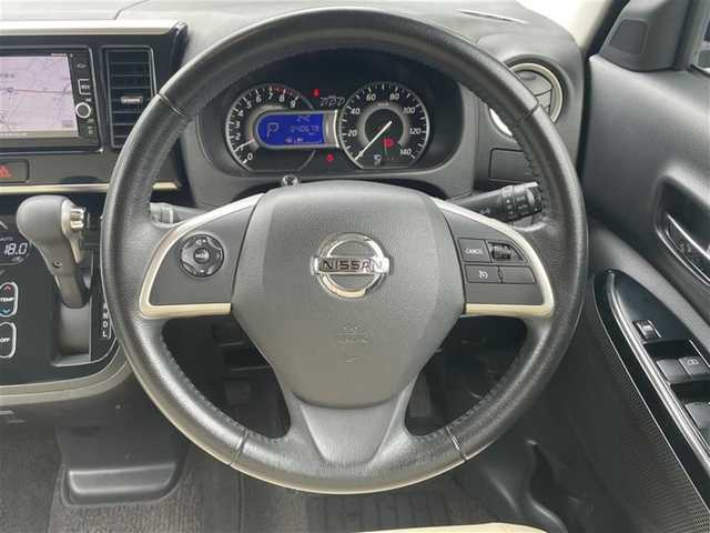 日産 デイズ ルークス ハイウェイスター Gターボ 岐阜県 2017(平29)年 4.1万km ブラック (株)IDOMが運営する【じしゃロン多治見店】の自社ローン専用車両になります。こちらは現金またはオートローンご利用時の価格です。自社ローンご希望の方は別途その旨お申付け下さい。/ディーラーオプションナビ/　（Bluetooth/DVD/フルセグ）/エマージェンシーブレーキ/クルーズコントロール/アラウンドビューモニター/両側パワースライドドア/オートハイビーム/オートライト/フォグランプ/ETC/ドライブレコーダー/レザー調シートカバー