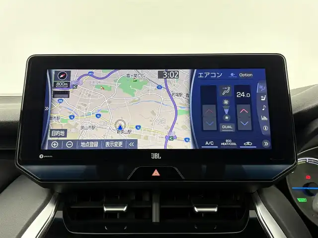 トヨタ ハリアー ハイブリッド Z レザーパッケージ 埼玉県 2021(令3)年 4.1万km ブラック JBLプレミアムサウンド/ガラスルーフ/純正ナビ/(Bluetooth/AUX/USB/AM/FM)/地デジフルセグ/全方位カメラ/ETC2.0/ドラレコ内蔵型デジタルインナーミラー/アダプティブクルーズコントロール/オートマチックハイビーム/車線逸脱警報/ブラインドスポットモニター/衝突軽減ブレーキ/ステアリングヒーター/パワーバックドア/ヘッドアップディスプレイ/前席シートヒーター・ベンチレーション/シートメモリー/電子パーキングシステム/ブレーキホールド/クリアランスソナー/プッシュスタート/ステアリングリモコン/ウィンカーミラー/電動格納ミラー/フロントフォグランプ/純正フロアマット/純正19インチアルミホイール