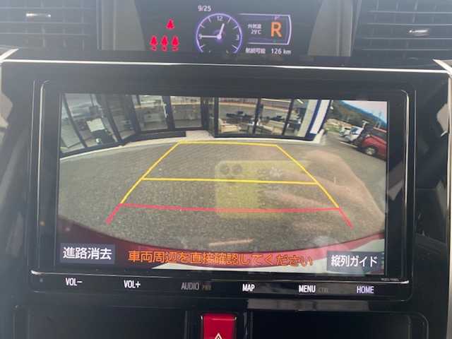 トヨタ ルーミー カスタムG 兵庫県 2020(令2)年 7.2万km ブラックマイカ/マゼンダベリーメタリック 純正9インチナビ/(CD/DVD/BT/AM/FM)/フルセグテレビ/バックカメラ/アイドリングストップ/クルーズコントロール/ドアバイザー/プッシュスタート/両側パワースライドドア/ETC/前後ドラレコ/オートライト/オートハイビーム/ステアリングスイッチ
