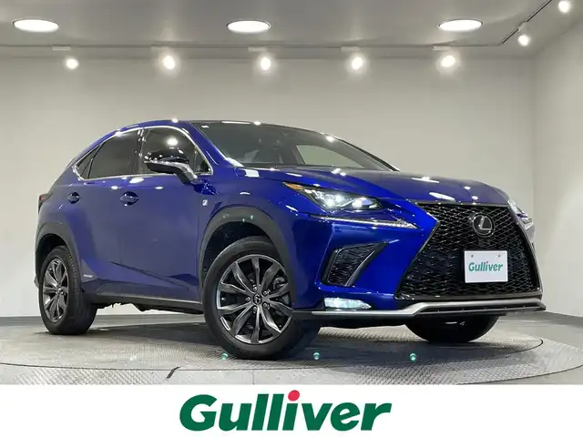 レクサス ＮＸ 300h Fスポーツ 愛知県 2020(令2)年 1.6万km ヒートブルーコントラストレイヤリング レクサスセーフティシステム/　・プリクラッシュセーフティ/　・レーンディパーチャーアラート/　・レーダークルーズコントロール/　・レーンチェンジアシスト/　・オートマチックハイビーム/パノラマルーフ/純正メモリナビ/　　CD/BT/SD/USB/フルセグTV/バックカメラ/パワーバックドア/LEDオートライト/フォグランプ/レザーシート/パワーシート【シートメモリー機能付】/シートヒーター/エアシート/純正18インチアルミホイール/純正フロアマット/ステアリングヒーター/ブラインドスポットモニター/パドルシフト/スマートキー/アクセサリーソケット/USB入力端子/AC100Vコンセント/ビルトインETC2.0/電動パーキングブレーキ/ブレーキホールド