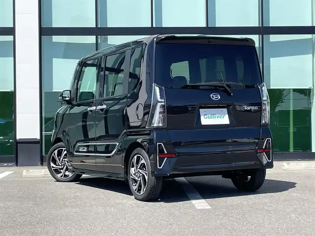 ダイハツ タント カスタム RS スタイルセレクション 和歌山県 2022(令4)年 6.4万km ブラックマイカメタリック 社外ナビ/フルセグTV/バックカメラ/（BT/CD/DVD)/スマートアシスト/衝突軽減ブレーキ/アダプティブクルーズコントロール/レーンキープ/コーナーセンサー/横滑り防止装置/両側パワースライドドア/ビルトインETC/シートヒーター/リアサンシェード/アイドリングストップ/LEDヘッドライト/フォグランプ/オートライト/オートマチックハイビーム