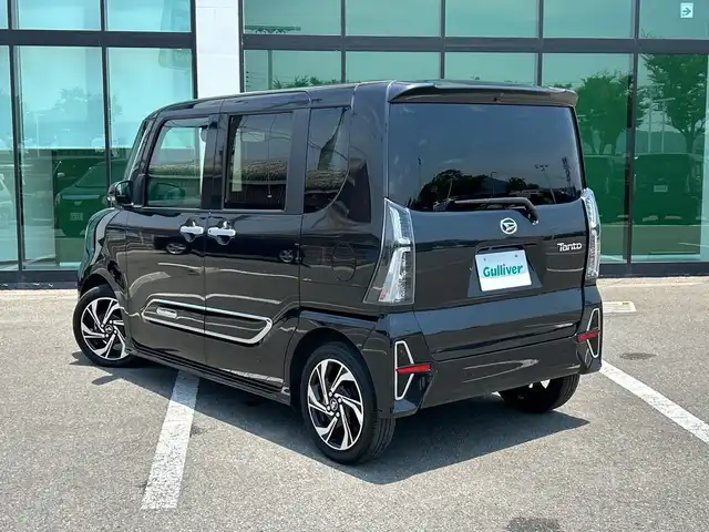 ダイハツ タント カスタム RS スタイルセレクション 和歌山県 2022(令4)年 6.4万km ブラックマイカメタリック 社外ナビ/フルセグTV/バックカメラ/（BT/CD/DVD)/スマートアシスト/衝突軽減ブレーキ/アダプティブクルーズコントロール/レーンキープ/コーナーセンサー/横滑り防止装置/両側パワースライドドア/ビルトインETC/シートヒーター/リアサンシェード/アイドリングストップ/LEDヘッドライト/フォグランプ/オートライト/オートマチックハイビーム