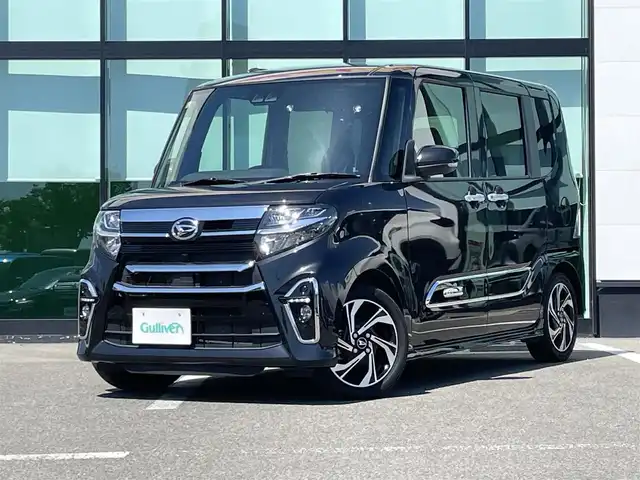 ダイハツ タント カスタム RS スタイルセレクション 和歌山県 2022(令4)年 6.4万km ブラックマイカメタリック 社外ナビ/フルセグTV/バックカメラ/（BT/CD/DVD)/スマートアシスト/衝突軽減ブレーキ/アダプティブクルーズコントロール/レーンキープ/コーナーセンサー/横滑り防止装置/両側パワースライドドア/ビルトインETC/シートヒーター/リアサンシェード/アイドリングストップ/LEDヘッドライト/フォグランプ/オートライト/オートマチックハイビーム