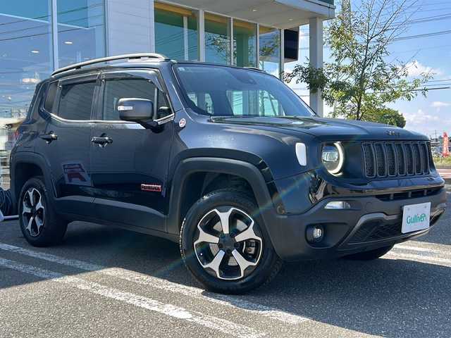 クライスラー・ジープ ジープ レネゲード トレイルホーク 秋田県 2019(令1)年 4.3万km 黒 純正メモリナビ/Bluetooth、フルセグTV/バックカメラ/ETC/前後ドライブレコーダー/クルーズコントロール/純正リアスポイラー/純正18インチAW/ドアバイザー/4WD/スペアキー