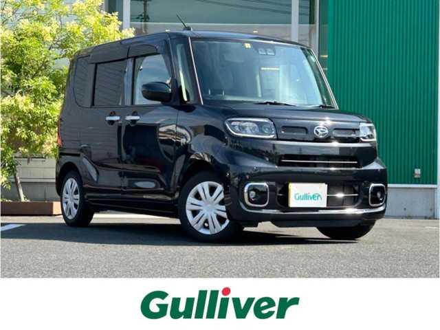 ダイハツ タント X 岡山県 2023(令5)年 3.2万km ブラックマイカメタリック 純正9インチディスプレイオーディオ/フルセグTV、CD、AM、FM、Bluetooth/Apple　Carplay、Android　Auto/バックカメラ/シートバックテーブル/フォグランプ/片側パワースライドドア/前席シートヒーター/スマートキー/プッシュスタート/LEDヘッドライト/ミラクルオープンドア/助手席ロングスライド/スマートアシスト/・衝突回避支援ブレーキ機能/・衝突警報機能/・ブレーキ制御付誤発進抑制機能/・車線逸脱抑制制御機能/・車線逸脱警報機能/・路側逸脱警報機能/・ふらつき警報/・先行車発進お知らせ機能/・標識認識機能/・オートハイビーム/・サイドビューランプ/・コーナーセンサー/電動パーキングブレーキ/オートブレーキホールド