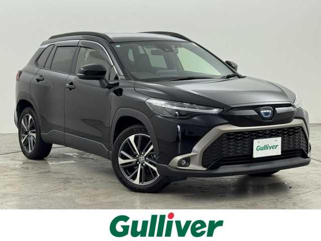 トヨタ カローラ クロス ハイブリッド Z 福岡県 2022(令4)年 2.9万km アティチュードブラックマイカ 純正ＤＡナビ／フルセグＴＶ　/全方位カメラ　/ビルトインＥＴＣ２．０　/前後ドラレコ　/トヨタセーフティセンス　/レーダークルーズコントロール　/コーナーセンサー　/衝突軽減ブレーキ　/レーンキープ　/ブラインドスポットモニター　/アクセル踏み間違い防止　/ハーフレザー　/パワーシート　/シートヒーター　/パワーバックドア　/ＬＥＤヘッドライト/純正１８インチアルミホイール