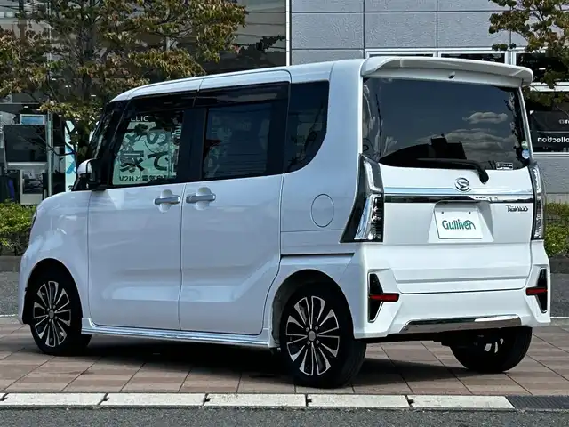 ダイハツ タント カスタム RS セレクション 福島県 2020(令2)年 1.1万km シャイニングホワイトパール 純正ナビゲーション/型番：NSZN-Y70DS/【CD/DVD/SD/BT/TV】/パノラマモニター/ドライブレコーダー/ビルトインETC/両側電動スライドドア/前席シートヒーター/アダプティブクルーズコントロール/衝突警報機能/衝突回避支援ブレーキ機能/レーンキープコントロール/アイドリングストップ/格納式リアドアサンシェード/シートバックテーブル/LEDオートライト/LEDフォグランプ/純正フロアマット/純正ドアバイザー