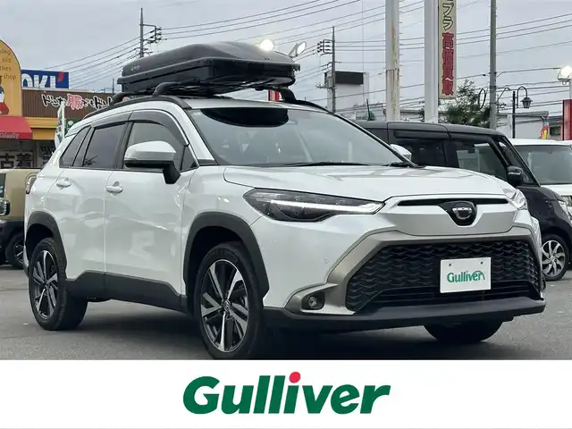 トヨタ カローラ クロス ハイブリッド Z 群馬県 2024(令6)年 1.1万km パール ナビゲーション　/フルセグテレビ　/ブルートゥース　/ＵＳＢ接続　/ＥＴＣ　/パワーバックドア　/ハーフレザーシート　/アダプティブクルーズ　/車線逸脱警報　/衝突軽減ブレー　/バックカメ　/ルーフボック/保証書/取扱説明書/整備手帳/スマートキーX２個