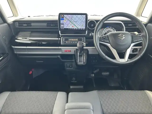 スズキ スペーシア カスタム HYBRID XS 熊本県 2019(令1)年 3.7万km ピュアホワイトP 社外SDナビDTV/・AM/FM/CD/DVD/SD/BT/フルセグTV/・バックカメラ/スズキセーフティサポート/・衝突被害軽減ブレーキ/・車線逸脱警報/・パーキングセンサー/前後ドライブレコーダー/両側電動スライドドア/ビルトインＥＴＣ/アイドリングストップ/ハーフレザーシート/Ｄ席シートヒーター/ＬＥＤヘッドライト/オートライト/フォグランプ/スマートキー/プッシュスタート/電格ミラー/社外フロアマット/ドアバイザー/純正アルミホイール