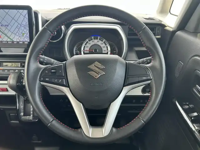スズキ スペーシア カスタム HYBRID XS 熊本県 2019(令1)年 3.7万km ピュアホワイトP 社外SDナビDTV/・AM/FM/CD/DVD/SD/BT/フルセグTV/・バックカメラ/スズキセーフティサポート/・衝突被害軽減ブレーキ/・車線逸脱警報/・パーキングセンサー/前後ドライブレコーダー/両側電動スライドドア/ビルトインＥＴＣ/アイドリングストップ/ハーフレザーシート/Ｄ席シートヒーター/ＬＥＤヘッドライト/オートライト/フォグランプ/スマートキー/プッシュスタート/電格ミラー/社外フロアマット/ドアバイザー/純正アルミホイール