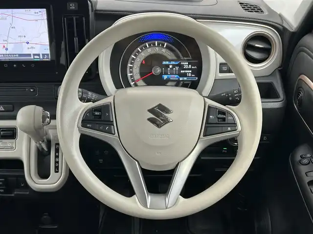 スズキ ワゴンＲ スマイル HYBRID X 茨城県 2022(令4)年 1.1万km ピュアホワイトP ワンオーナー/純正メモリナビ/　(AM/FM/BT)/全方位カメラ/ビルドインETC2.0/フルセグ/クルーズコントロール/シートヒーター/プッシュスタート/HUD/両側パワースライドドア/LEDヘッドライト/純正フロアマット/純正アルミホイール