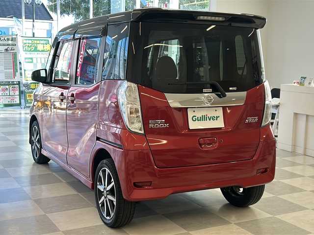 日産 デイズ ルークス ハイウェイスター Gターボ 岐阜県 2017(平29)年 6.1万km スパークリングレッド/ブラック 純正ナビ /全周囲モニター/フルセグTV/Bluetooth/両側パワースライドドア/オートマチックハイビーム/クルーズコントロール /アイドリングストップ/ドライブレコーダー/ETC/LEDヘッドライト/フォグライト/リアサンシェード/シートバックテーブル
