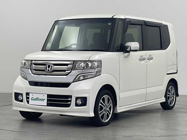 ホンダ Ｎ ＢＯＸ カスタム G Lパッケージ 群馬県 2016(平28)年 7.7万km プレミアムホワイトパールⅡ ナビ　バックカメラ　フルセグＴＶ　衝突被害軽減ブレーキ　ビルトインＥＴＣ　両側電動スライドドア　純正１４インチアルミホイール　ＨＩＤヘッドライト　オートライト　フォグライト　スマートキー　禁煙車