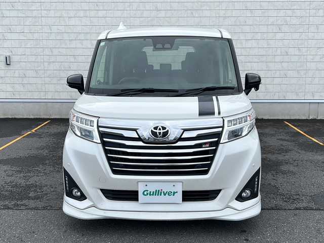 トヨタ ルーミー カスタムG－T 茨城県 2018(平30)年 7.7万km パールホワイトⅢ 純正エアロ/純正ナビ（NSZT-Y68T）/【フルセグTV/CD/DVD/Bluetooth/ラジオ】/社外デジタルインナーミラー/両側パワースライドドア/クルーズコントロール/コーナーセンサー/衝突被害軽減システム/アイドリングストップ/横滑り防止機能/オートライトLEDヘッドライト/オートハイビーム/フォグランプ/社外14インチAW/ETC2.0/純正ドアバイザー