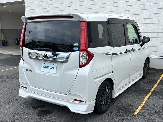 トヨタ ルーミー カスタムG－T 茨城県 2018(平30)年 7.7万km パールホワイトⅢ 純正エアロ/純正ナビ（NSZT-Y68T）/【フルセグTV/CD/DVD/Bluetooth/ラジオ】/社外デジタルインナーミラー/両側パワースライドドア/クルーズコントロール/コーナーセンサー/衝突被害軽減システム/アイドリングストップ/横滑り防止機能/オートライトLEDヘッドライト/オートハイビーム/フォグランプ/社外14インチAW/ETC2.0/純正ドアバイザー