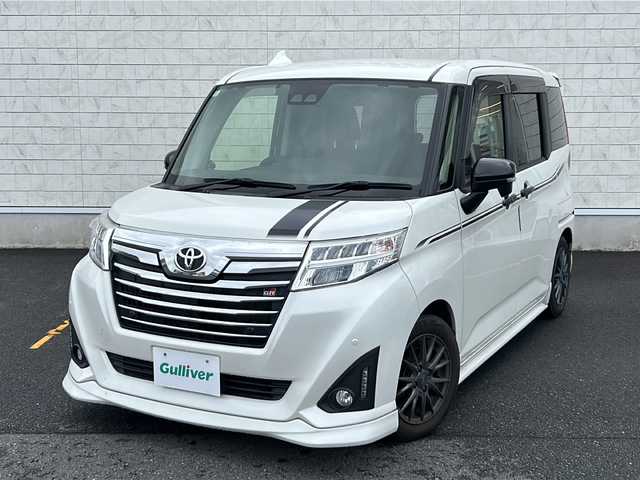 トヨタ ルーミー カスタムG－T 茨城県 2018(平30)年 7.7万km パールホワイトⅢ 純正エアロ/純正ナビ（NSZT-Y68T）/【フルセグTV/CD/DVD/Bluetooth/ラジオ】/社外デジタルインナーミラー/両側パワースライドドア/クルーズコントロール/コーナーセンサー/衝突被害軽減システム/アイドリングストップ/横滑り防止機能/オートライトLEDヘッドライト/オートハイビーム/フォグランプ/社外14インチAW/ETC2.0/純正ドアバイザー