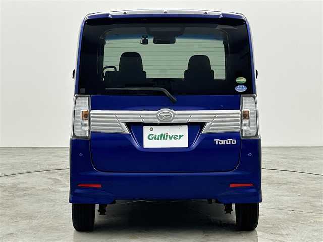 ダイハツ タント カスタムX トップED LTD SAⅢ 福岡県 2018(平30)年 2.5万km ディープブルークリスタルマイカ 純正ナビ（フルセグＴＶ）　/パノラマモニター　/前方ドライブレコーダー　/コーナーセンサー　/衝突被害軽減ブレーキ　/アイドリングストップ　/両側電動スライドドア　/ハーフレザー　/シートヒーター　/純正１４インチＡＷ