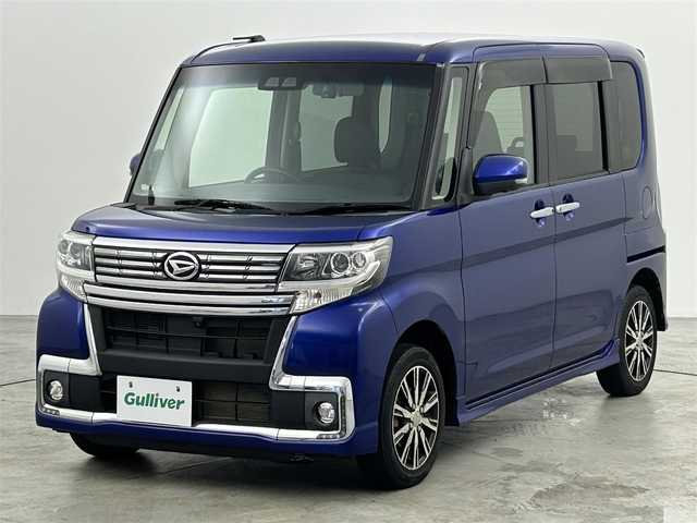 ダイハツ タント カスタムX トップED LTD SAⅢ 福岡県 2018(平30)年 2.5万km ディープブルークリスタルマイカ 純正ナビ（フルセグＴＶ）　/パノラマモニター　/前方ドライブレコーダー　/コーナーセンサー　/衝突被害軽減ブレーキ　/アイドリングストップ　/両側電動スライドドア　/ハーフレザー　/シートヒーター　/純正１４インチＡＷ