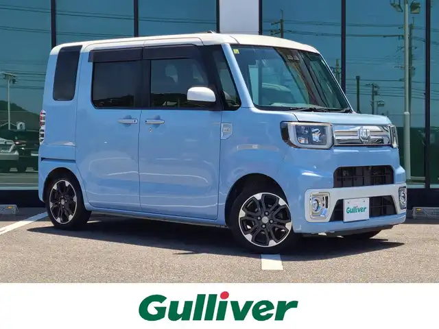 ダイハツ ウェイク G ターボ リミテッド SAⅢ 福岡県 2018(平30)年 9.5万km パールホワイトⅢ/ミストブルーマイカメタリック 2トーン 純正メモリナビ(NSZP-X68)/FM/AM/CD/DVD/SD/BT/フルセグTV/全方位カメラ/スマートアシストIII/両側パワースライドドア/スマートキー/プッシュスタート/ETC/サンシェード/純正フロアマット/純正ドアバイザー/純正アルミホイール