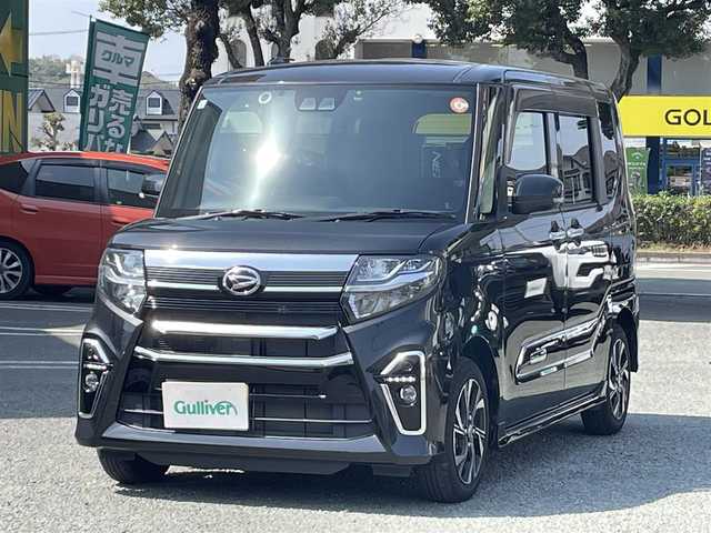 ダイハツ タント カスタム X スタイルセレクション 熊本県 2021(令3)年 1.7万km ブラックマイカメタリック ワンオーナー/衝突軽減ブレーキ/プッシュスタート/ビルトインETC/ドライブレコーダー/純正14インチAW/両側パワースライドドア/ハーフレザーシート/前席シートヒーター/LEDヘッドライト/オートライト/フォグライト/純正フロアマット/純正ドアバイザー/新車保証書/取扱説明書/スマートスペアキー×1本