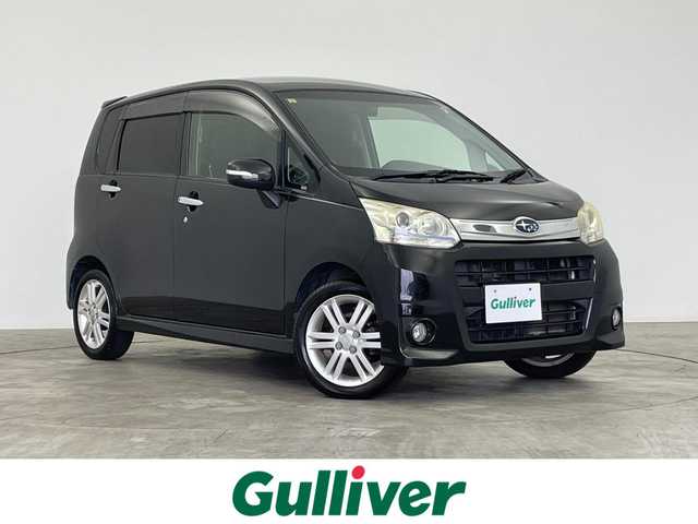 スバル ステラ カスタム R 群馬県 2011(平23)年 6.8万km ブラックマイカメタリック 社外７インチナビ　ＣＤ　ＤＶＤ　前後ドライブレコーダー　ＨＩＤヘッドライト　純正アルミホイール１５インチ　電動格納ミラー　オートエアコン　スマートキー　プッシュスタート　フォグランプ　禁煙車